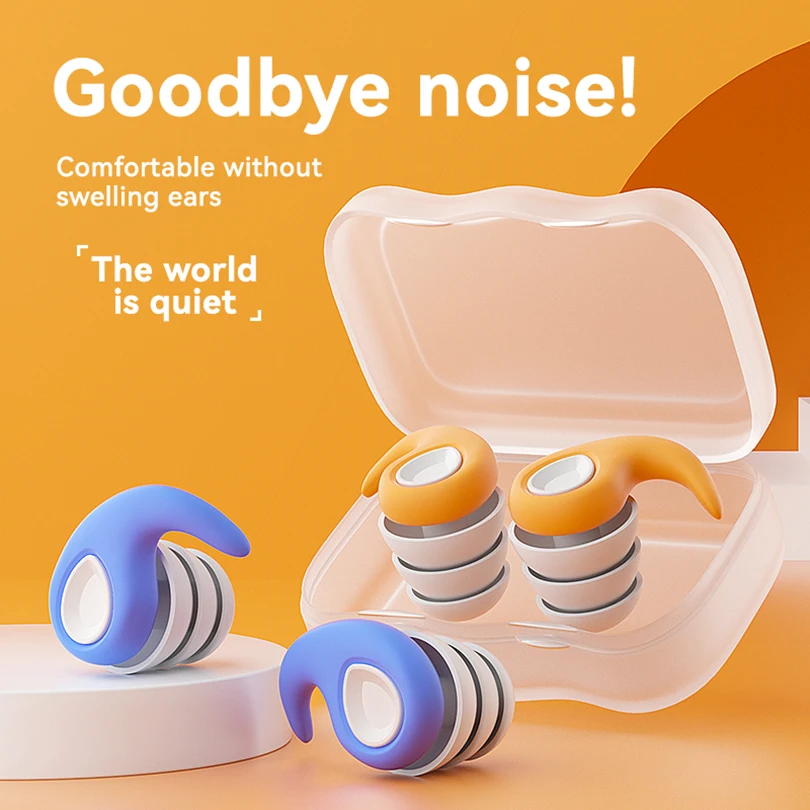 

1 Pair Ear Plugs For Sleeping Oordopjes Three Layers Earplugs Noise Reduction Swimming Tapones Para Dormir Sleeping Ear Plugs