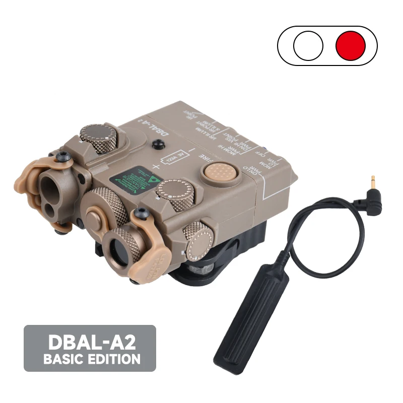 WADSN DBAL A2 Taktische Grün Red Dot Laser Nylon IR Licht LED Taschenlampe Waffe Licht Jagd DBAL-A2 PEQ MAWL Zubehör AR15 7