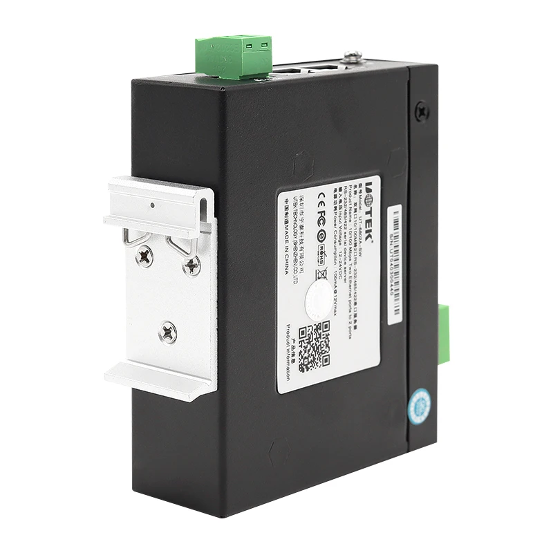 Servidor de dispositivos UOTEK 2 puertos RS232 RS485 RS422 a 100M conmutador Ethernet 300 ~ 921600bps se acepta personalización UT-6802A-SW