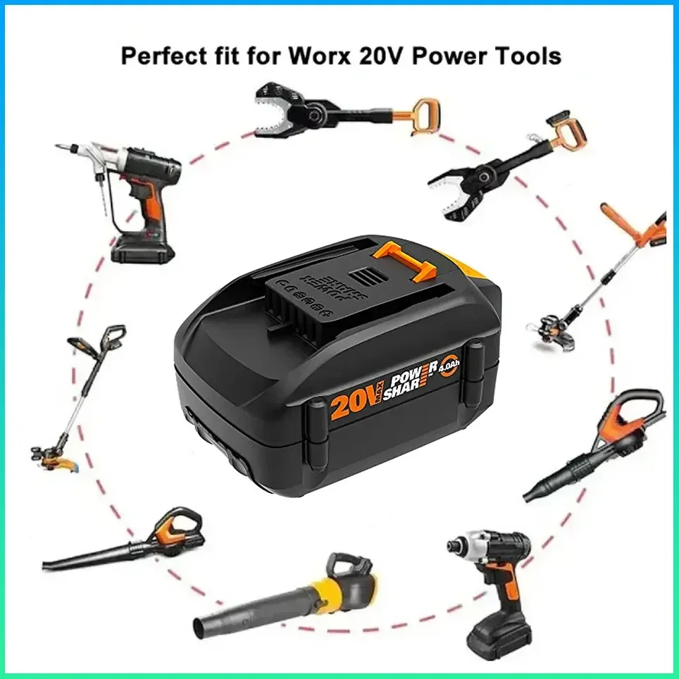 For WORX brand new genuine WA3578 - PowerShare 20V 4.0AH/5.0AH/6.0AH lithium-ion large-capacity battery