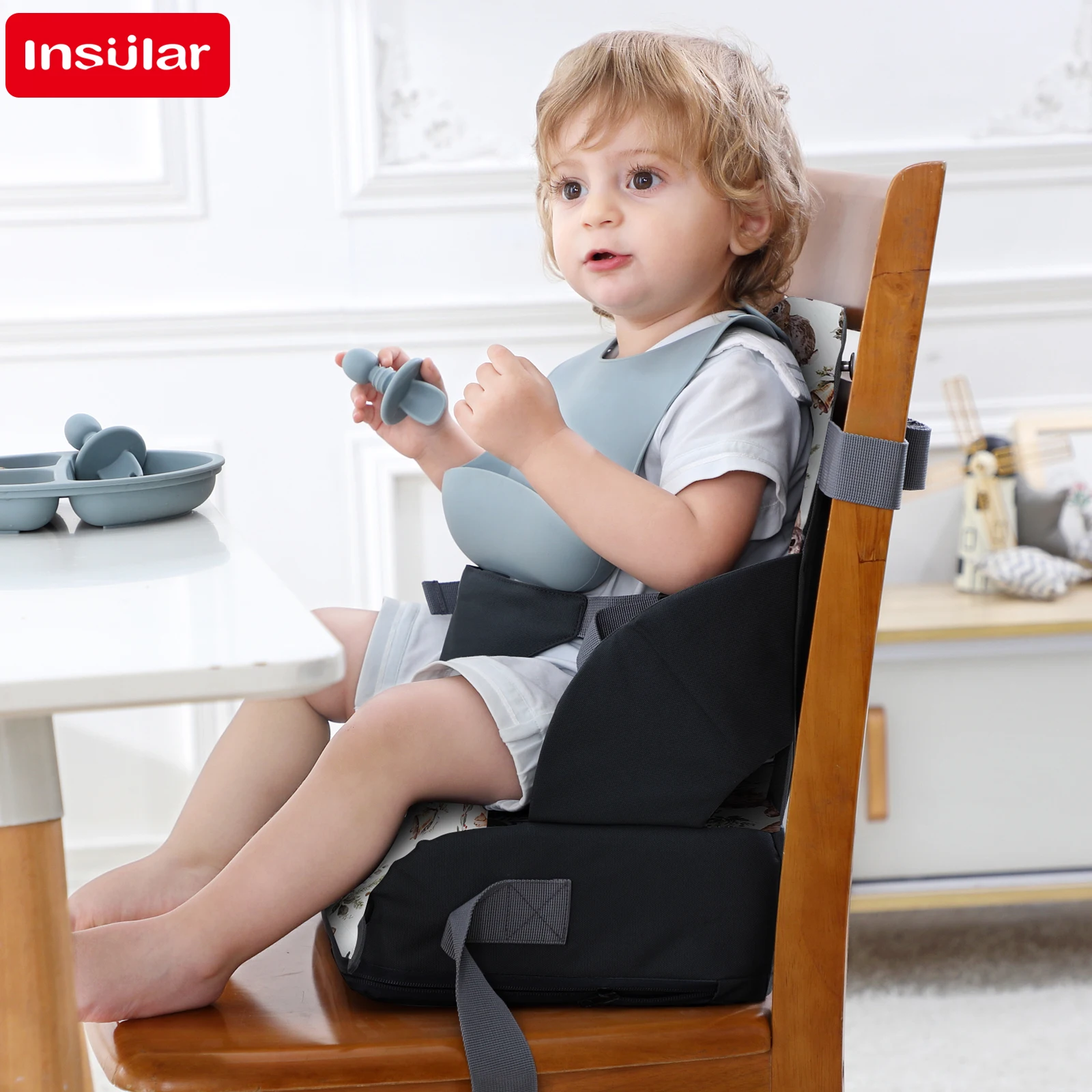 New Portable Baby Seat Sponge Cushion Removable Child Dining Chair Booster Mat Waterproof Easy To Install Child Seat Accessories