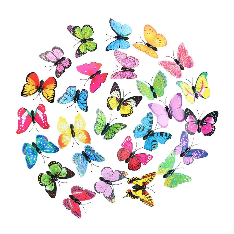 Butterfly Wall Stickers Home Christmas Wedding Decoration Photography Props Magnetic Refrigerator Simulated Suction Butterfly