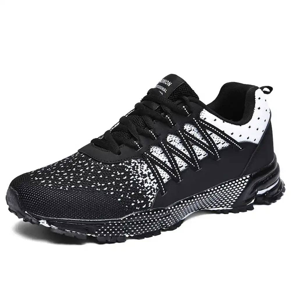 Baskets de sport plates noires pour hommes, chaussures de tennis à la mode, mocassins de sport, marque célèbre, 38-47 nouées