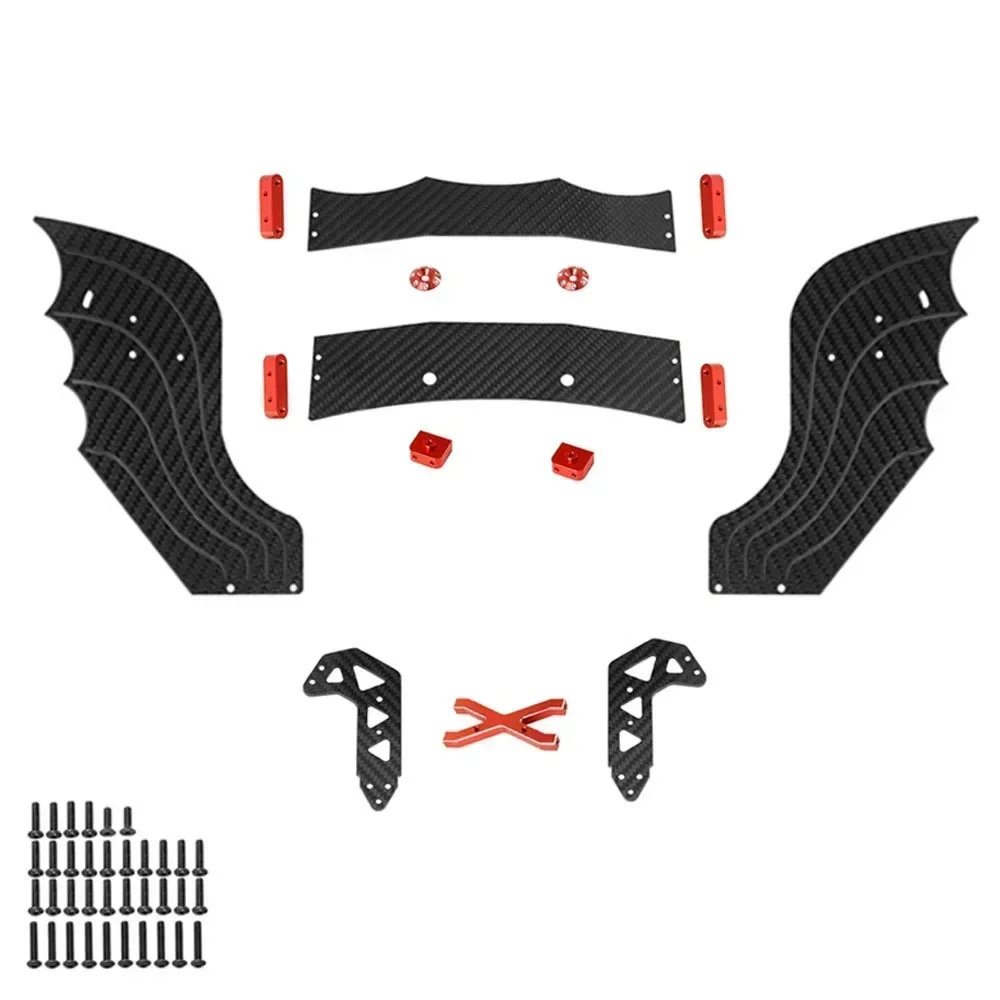 Il diffusore in fibra di carbonio supporta il telaio di supporto dell'ala posteriore per parti di aggiornamento per auto ARRMA F1 LIMITLESS 1/7 RC