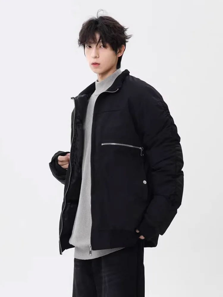 

Bomber ort Thiened Pilot Jaet Coat Men's Autumn Winter Cotton Workwear Jaet Stand Collar Warmth Youth Trend Polyester...