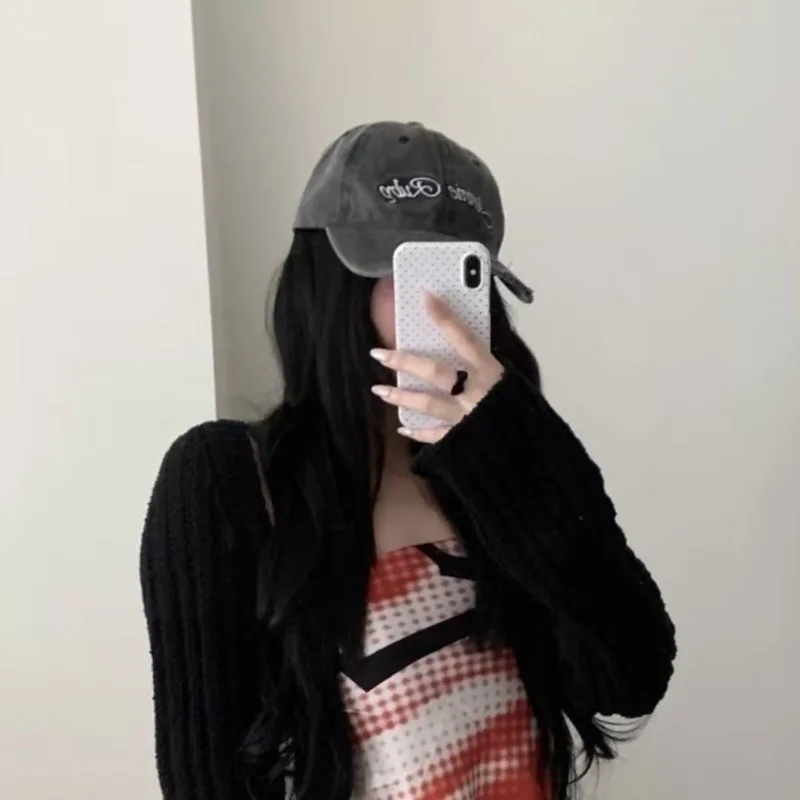 New Party Hat Letter Embroidery Jennie Ruby Cap Grey Cap One Size White Words Embroidery Baseball Cap Party Decoration Hat view 2