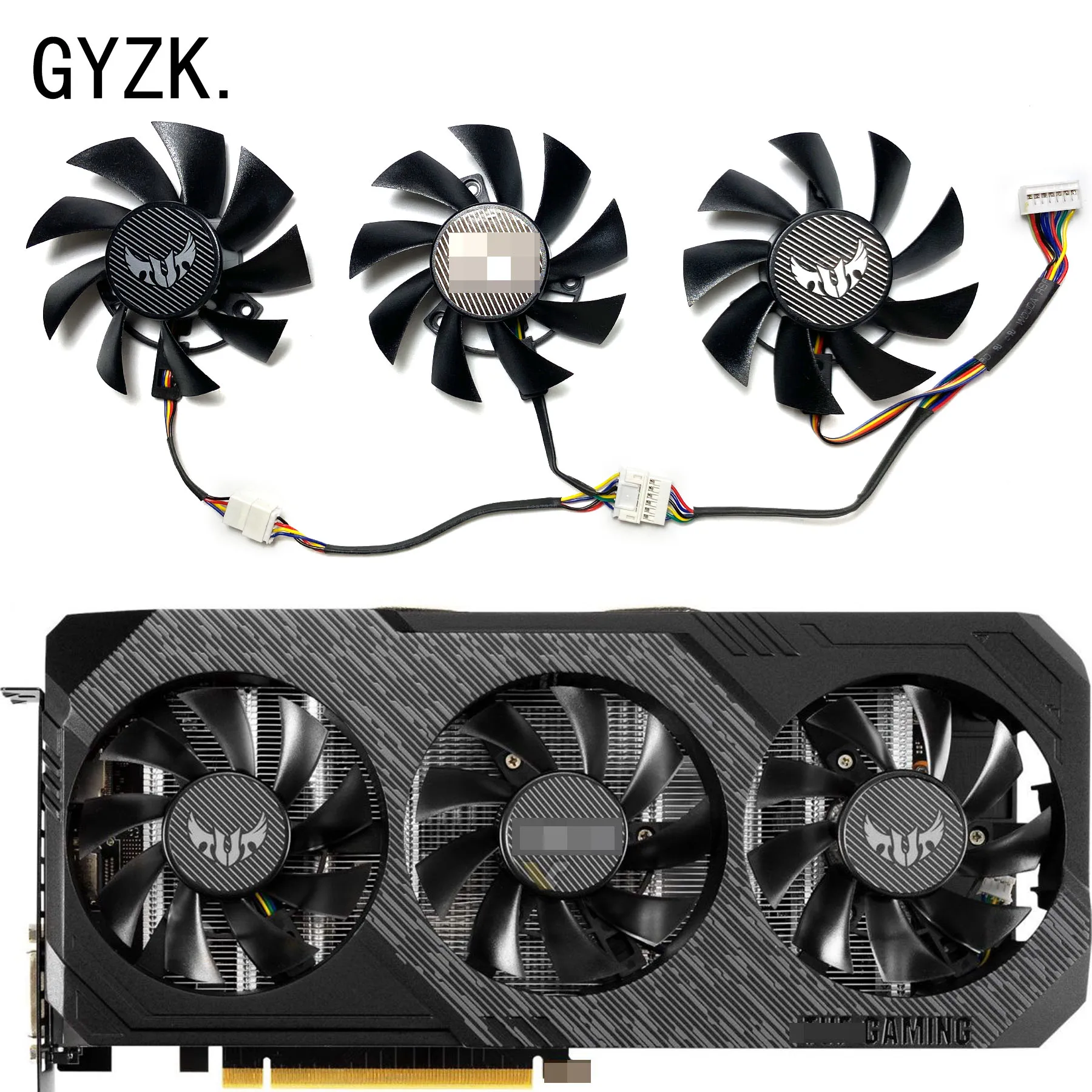 Новый сменный вентилятор для видеокарты ASUS Radeon RX5700 5700XT GTX1660 1660ti 1660 SUPER TUF X3 EVO OC FD8015U12D