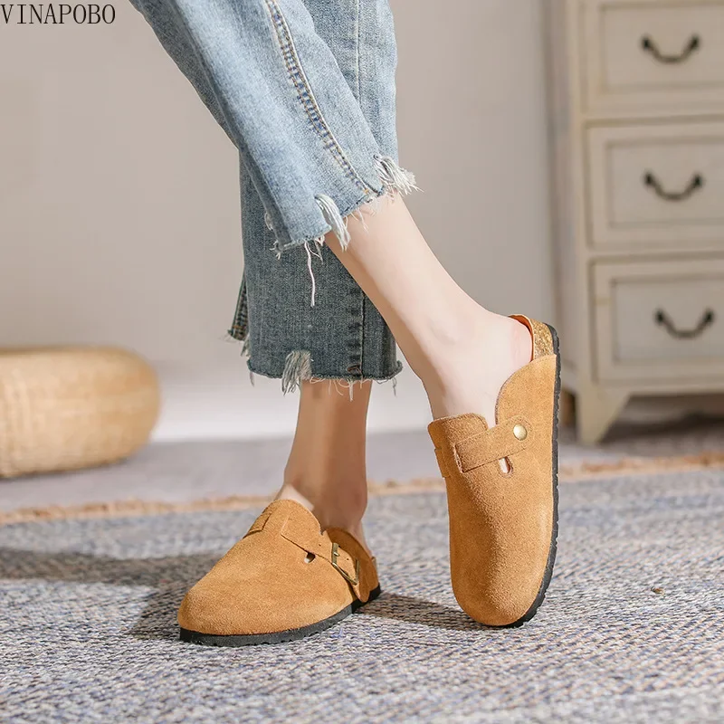 Neue Boston Clogs Hausschuhe für Frauen Männer Kork Fußbett Sandalen weibliche Wildleder Panto letten Rutschen mit Bogen Unterstützung Strands chuhe