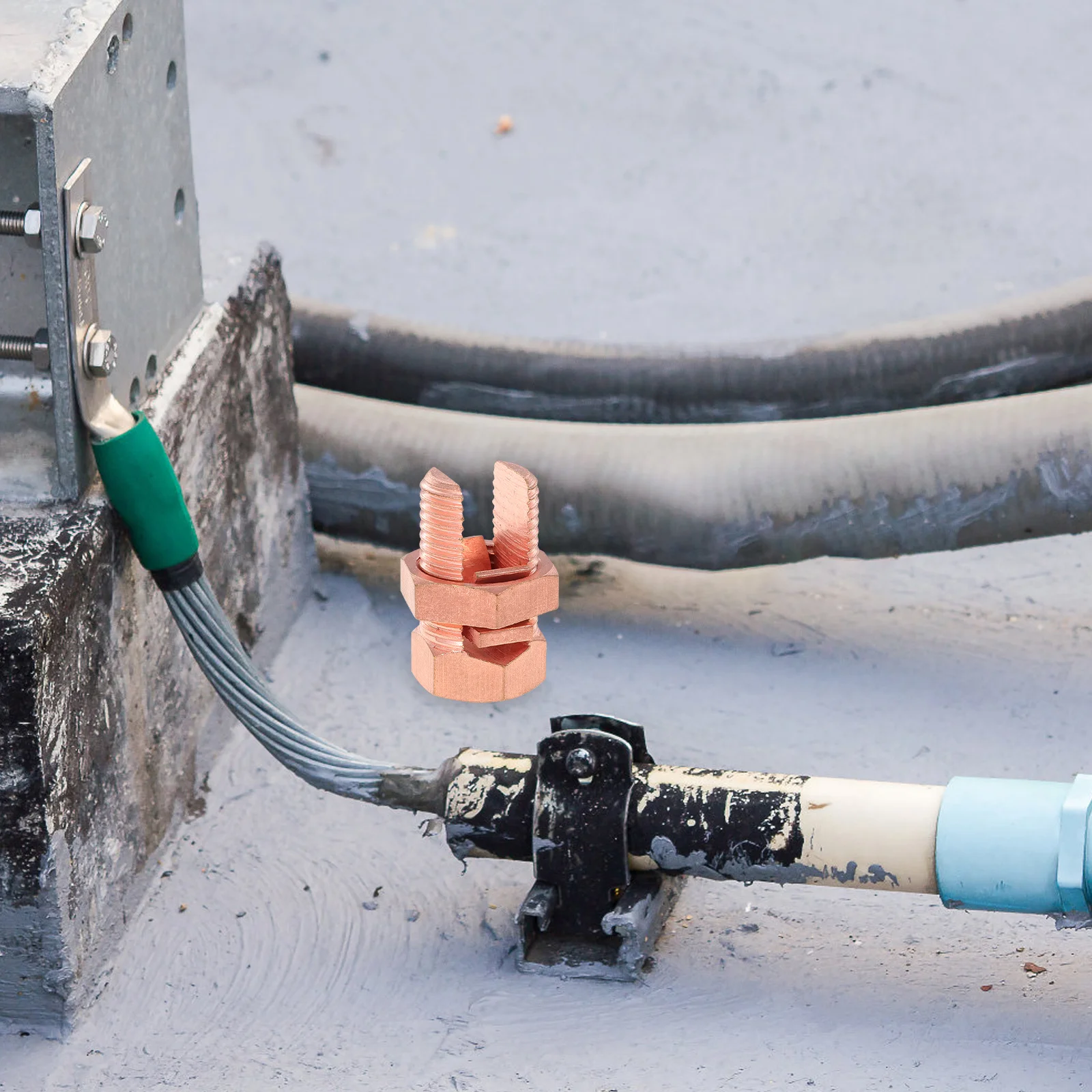 

Split Connector for Copper Conductors Grounding Clamps Weatherproof High Voltage Cables Connection Replacement Grounding