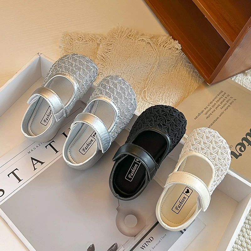 Spring Girl's Casual Shoes Princess Mesh Breathable Chic Kid's Flat Shoe Solid Colors Comfy Daily Holiday Children Shoe 4-6Y