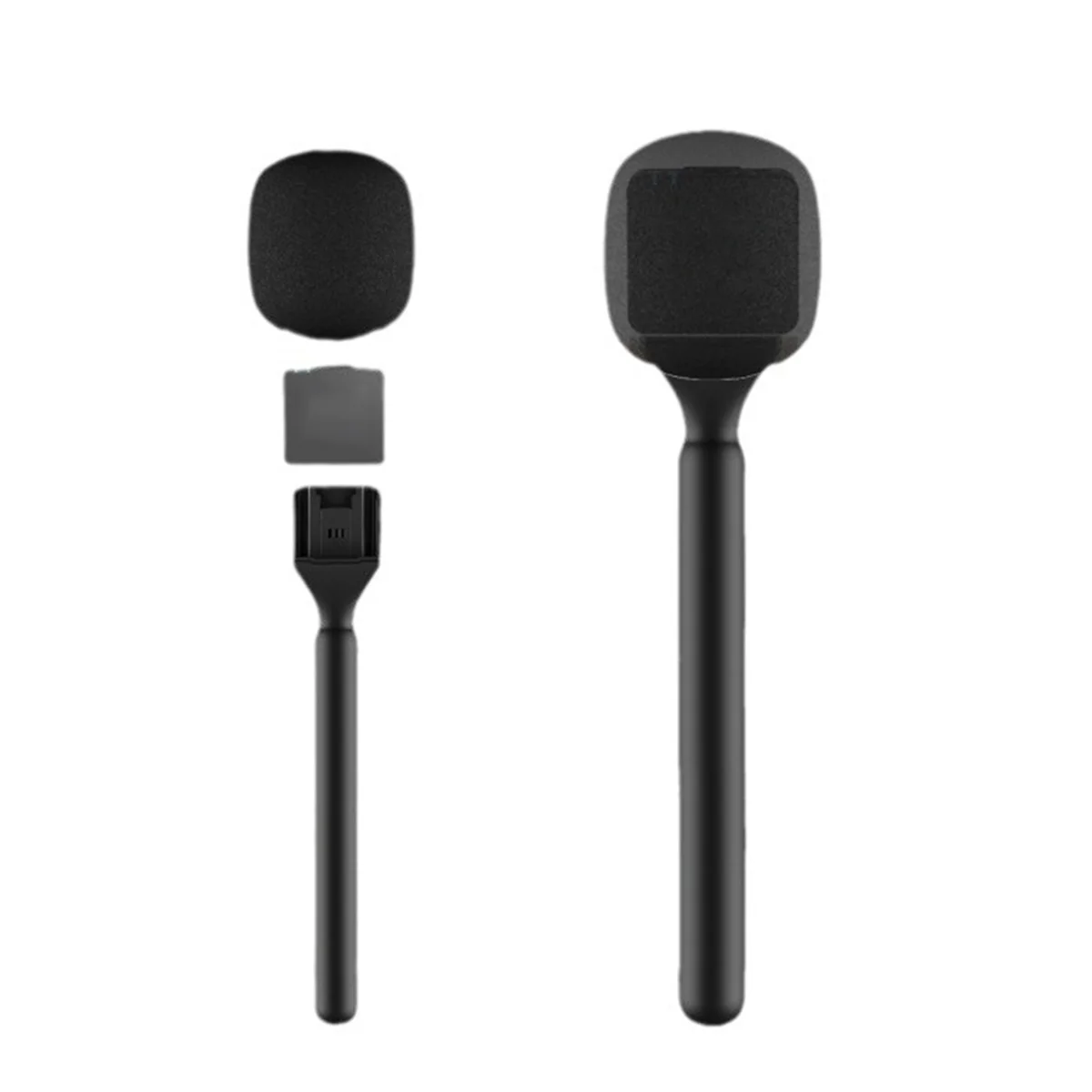 Adaptador de mano de micrófono de entrevista para Rode Wireless Go/GoII/DJI Mic/Relacart/transmisor inalámbrico, adaptador de mano