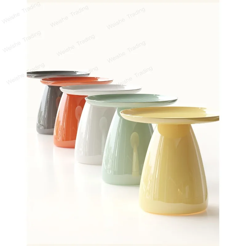 

Sofa side cabinet Cream style simple modern living room small round table household creative bedside coffee table