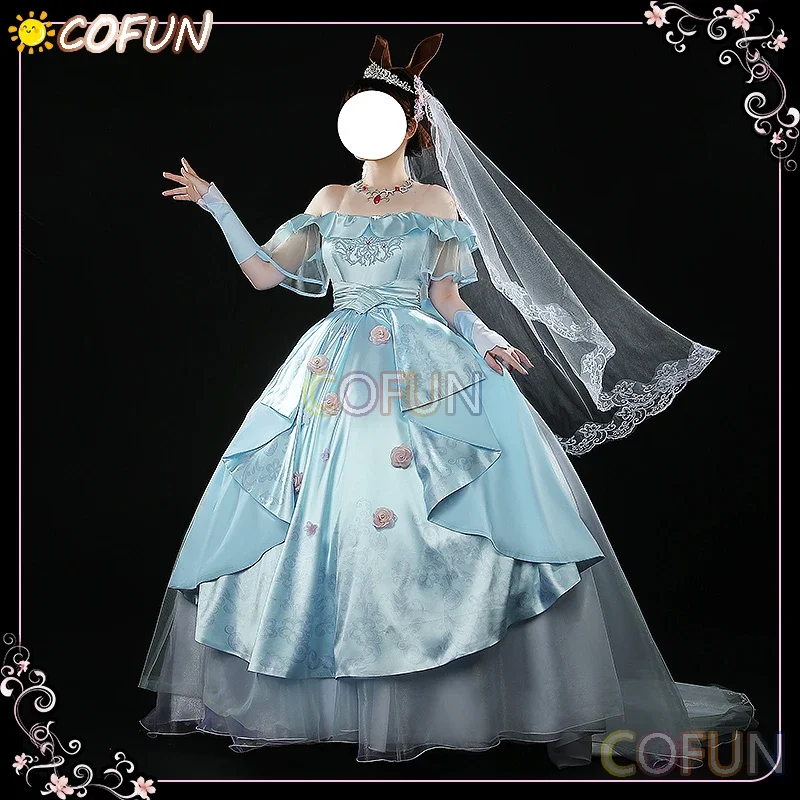 COFUN [Customized] Umamusume: Pretty Derby Daiwa Scarlet Cosplay Costume Someting Blue Halloween Women Lovely Wedding Dress