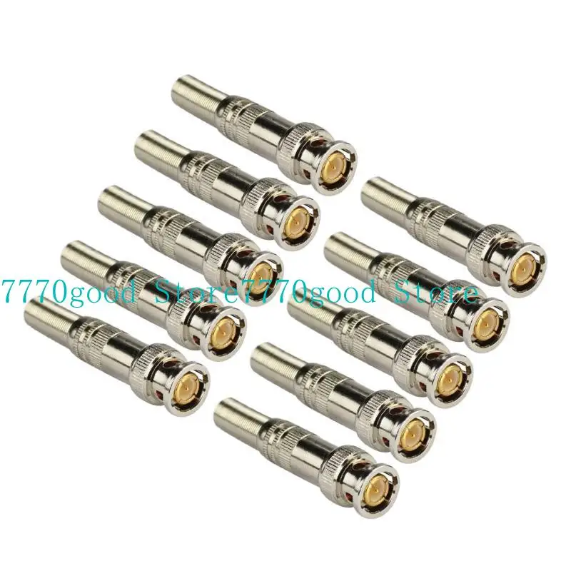 

652F 5Pcs/10Pcs 75-5 Solderless BNC Male Connector BNC Compression Connector for CCTV Camera System Easy Installation