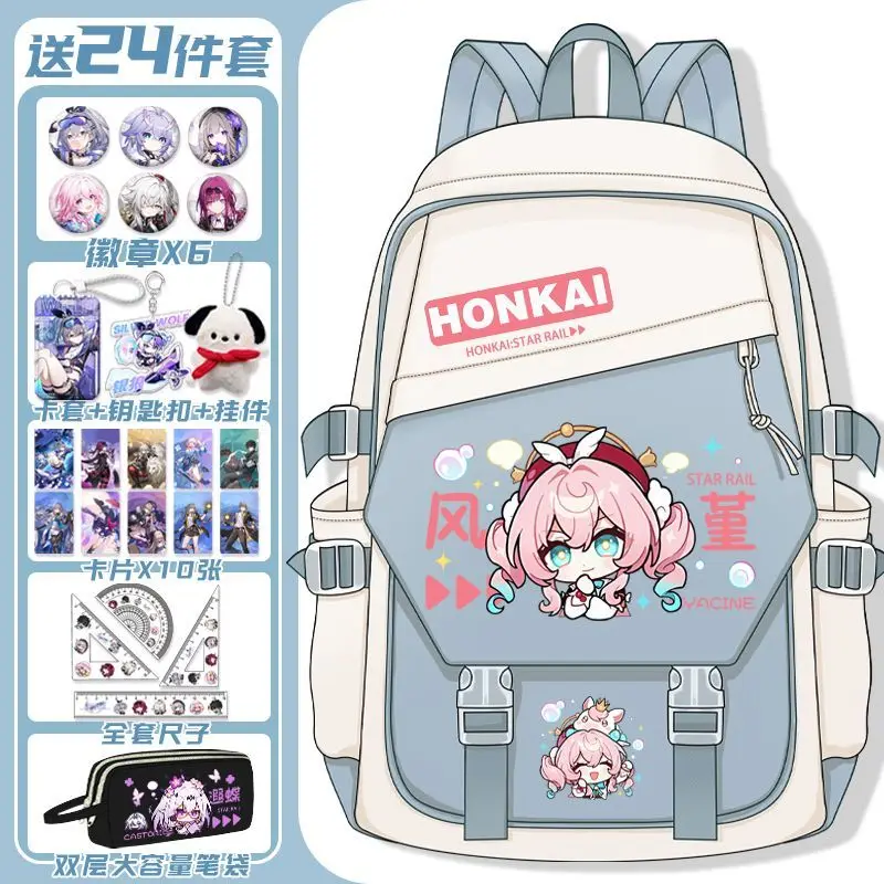 

Anime 2025 Game Honkai: Star Rail Cos Sunday Hyacinthia Boothill Rappa Lingsha Mydei Etc. Unisex Simple Print Backpack Prezzie