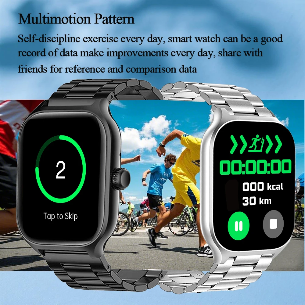 Moda smartwacthes masculino fitness 2.01 hd tela cheia rastreamento de saúde fazendo ideal presente de natal wacthes mulheres inteligentes bt chamando