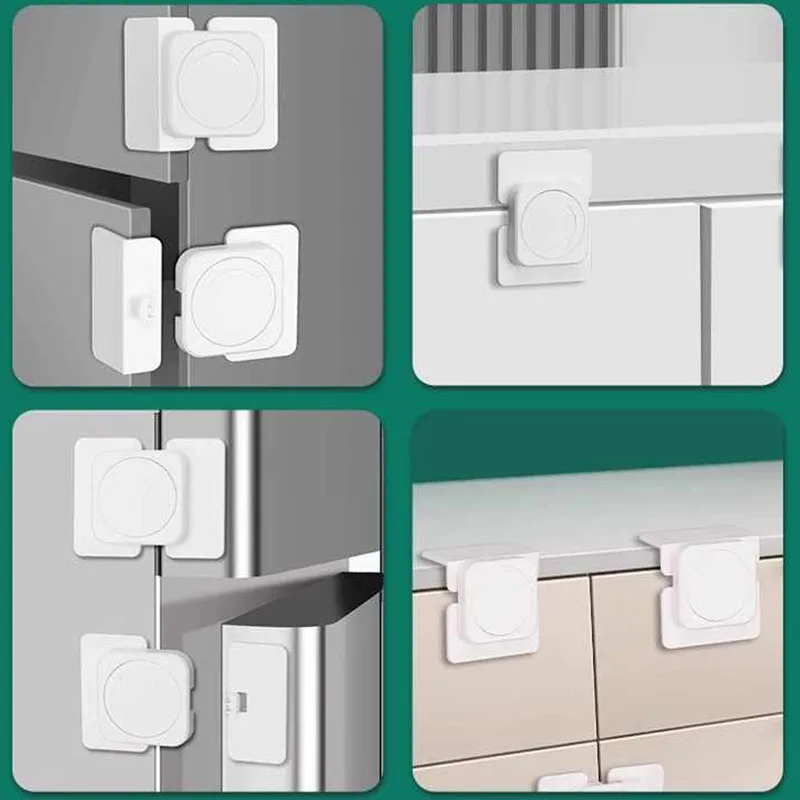 Child Safety Home Refrigerator Lock Baby Anti Open Fridge Freezer Door Locks Multifunctional Cabinet Buckle Toddler Kids Protect