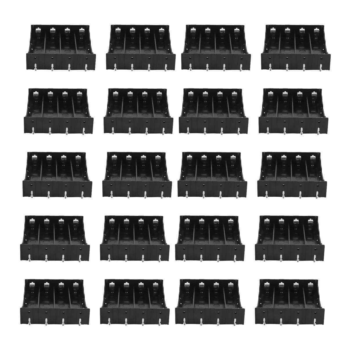 20Pcs Battery Holder Box Case Black for 4X 13.7V 18650 Battery