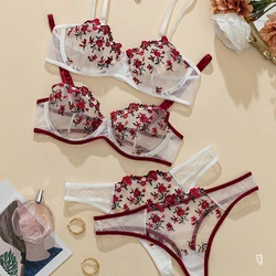 Sexy Women's Lace Embroidered Printed Underwear Bra Set Lingеrie Tоy Body for You Two Sets Sale Female Intimate Clothing Top 18