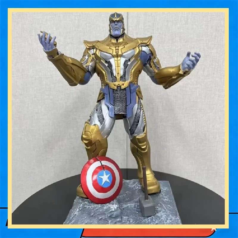 

Marvel 35cm Thanos Battle Damaged Gk Resin Action Figure - Avengers Endgame Edition With Shattered Captain America Shield