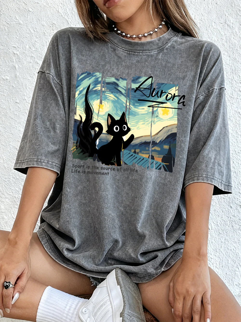 

Lifr Is Movement с принтами, потертые футболки, женские хлопковые топы большого размера, удобная уличная одежда с круглым вырезом, летняя женская одежда