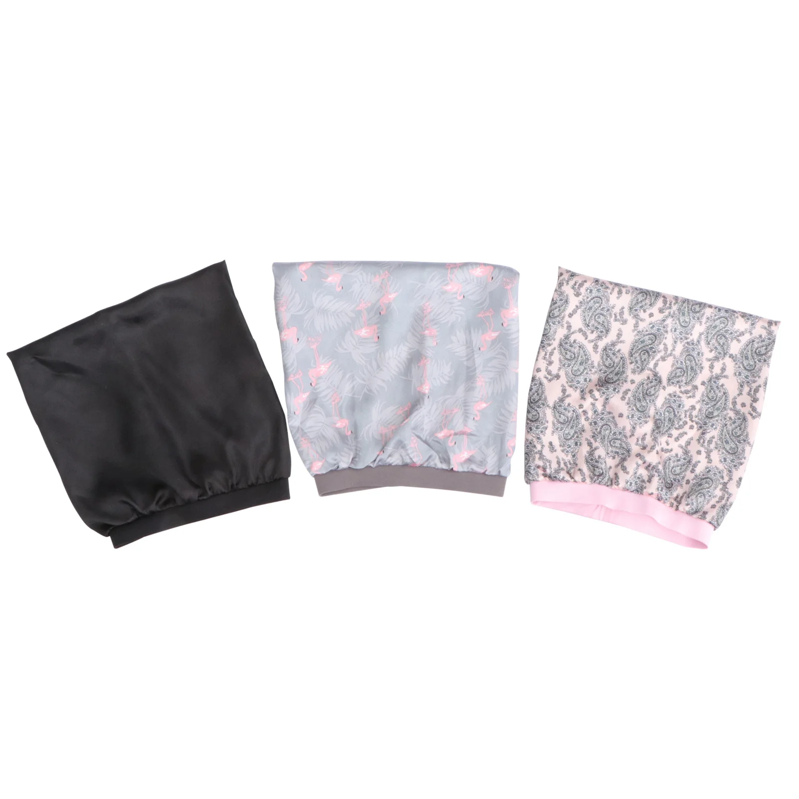 

3Pcs Wide-Brimmed Sleeping Cap Durable High Elasticity Hair Protection Hat Women Night Use Neat Hair Care Wide-Brimmed