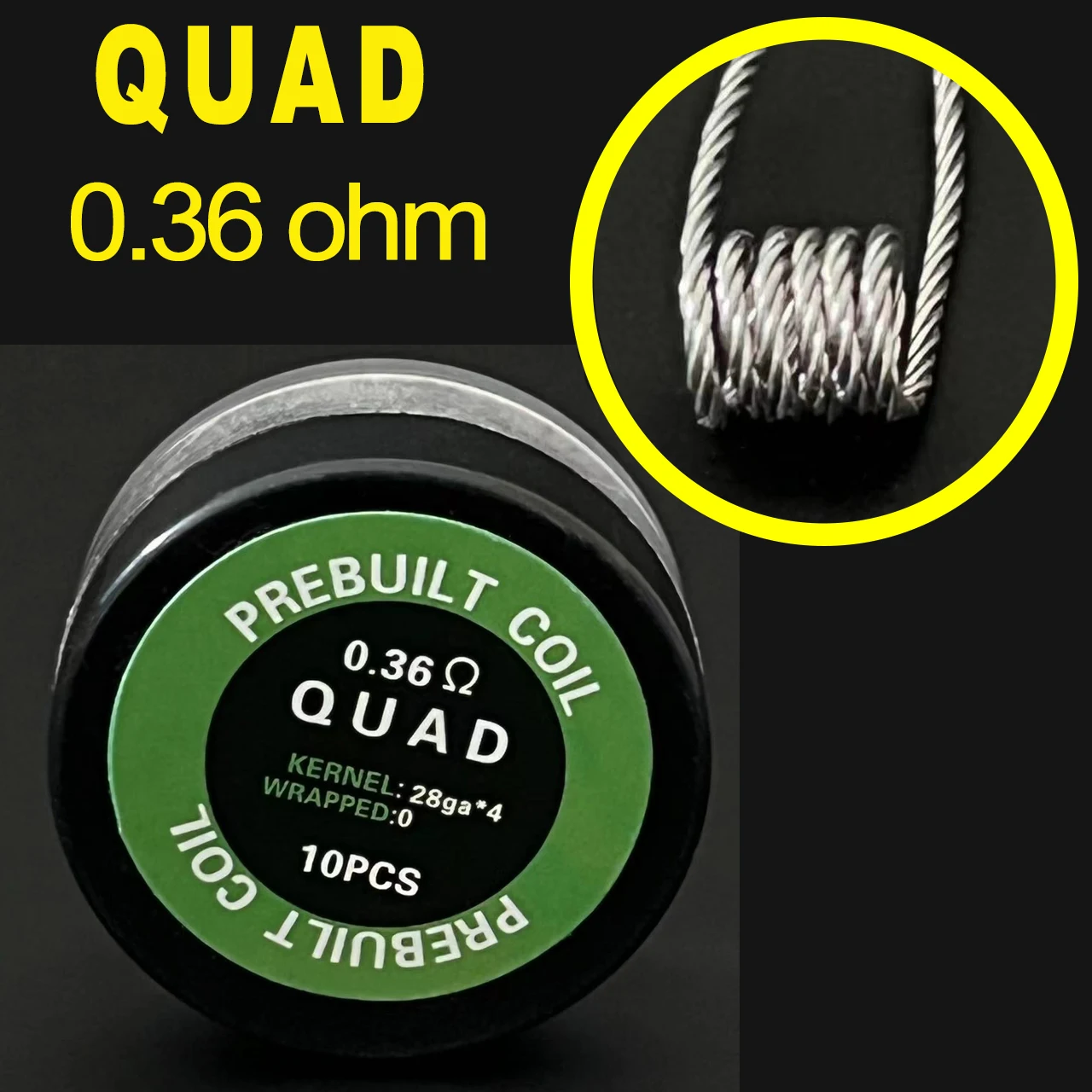 PreBuilt Inner Diameter 3mm Coil Fused Clapton Coils Alien Premade Resistances Mix Twisted A1 NI80 Heating Wire Party Favors