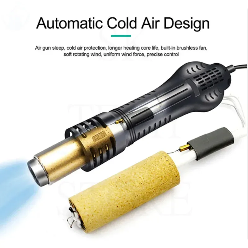 Cepat 715 Pemanas Listrik Alat 2 In 1 Hot Air Gun dan Solder Besi Digital Display Solder Heat Gun alat Solder