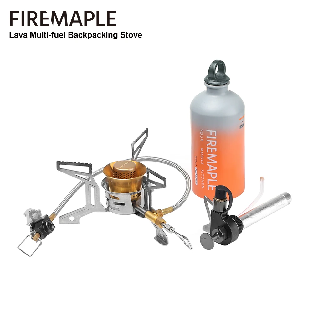 Fire-Maple Lava Multi-fuel Backpacking Stove Compact Outdoor Hiking Camping Portable Gasoline Gas Stove with Fuel Bottle