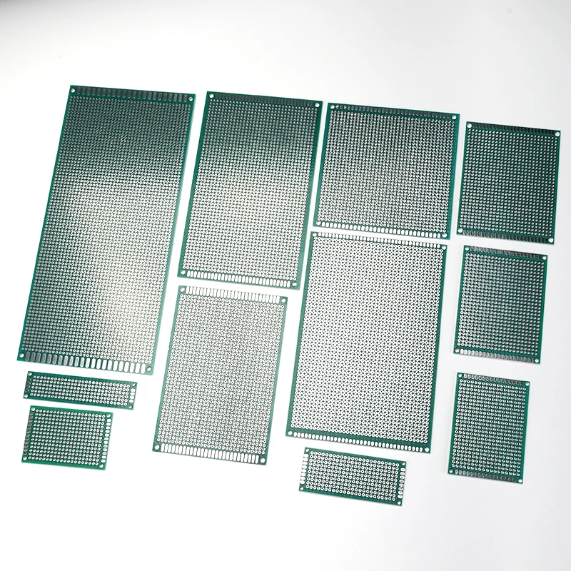 2 Stück 2,54 mm Rastermaß doppelseitige Universalplatine, Leiterplatte, Lochplatte, Breadboard, PCB, Experimentierplatine, zum Löten – Detail 4