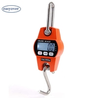 300kg Crane Scale Electronic Stainless Steel Industrial Heavy Duty Hook Scales Digital LCD Hanging Loop Weight Balance kg/lb/N