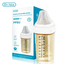 Dr.isla Baby Bottle PPSU 240ML Baby Bottle With Gravity Ball BPA Free Newborn Anti-Fall Baby Bottle