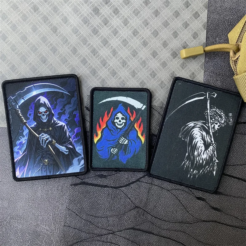 Hellbringer Reaper – Parche hoz de muerte táctico con velcro - imagen 2