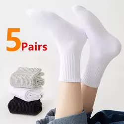 5Pairs/Lot Solid Kids Socks Casual Baby Girls Boys Cotton Stripe Mesh Summer Autumn Toddler Children Socks For 1-8Years