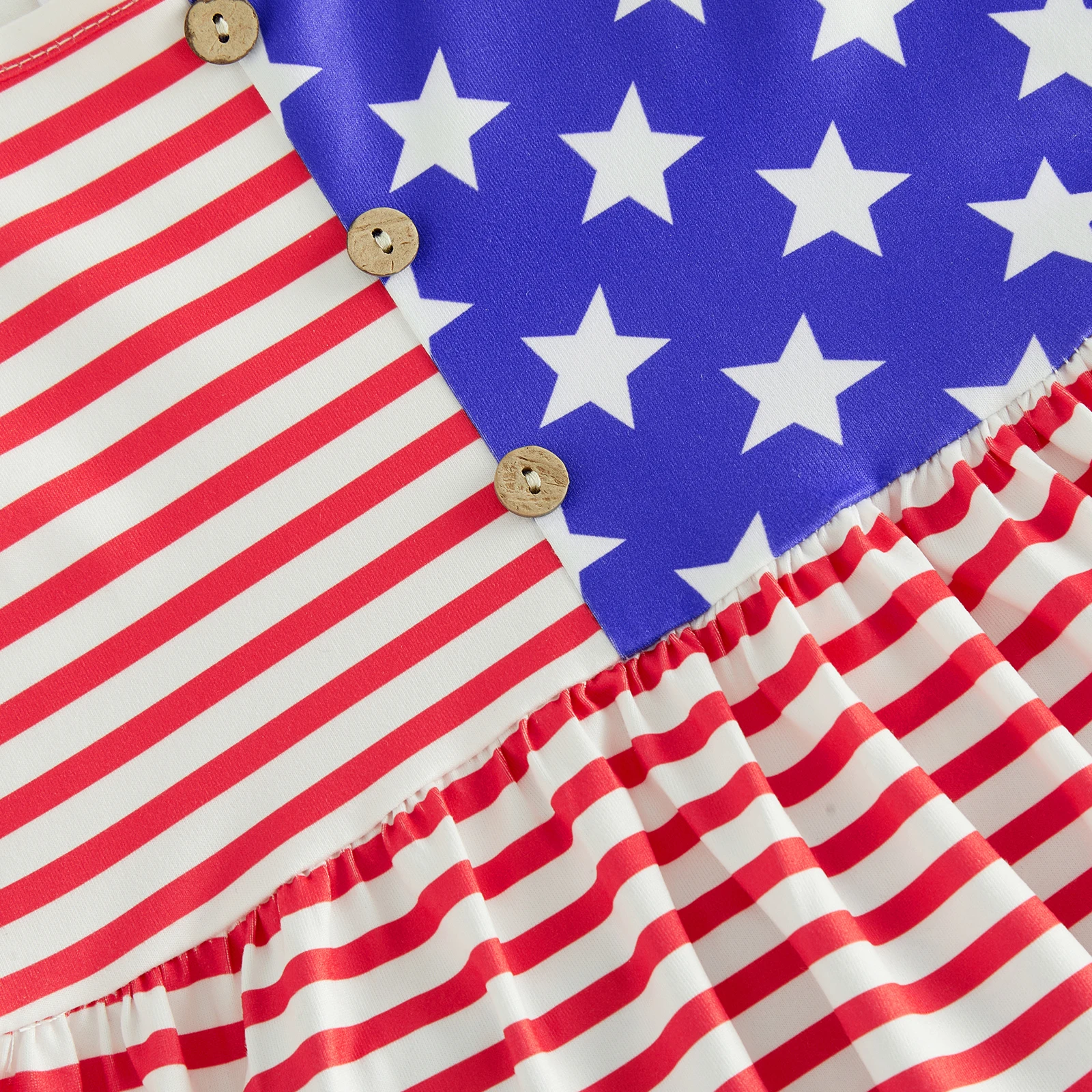 Toddler Girls Independence Day Outfits Sleeveless Star Striped Print Babydoll Cami Tops and Elastic Waist Shorts Set
