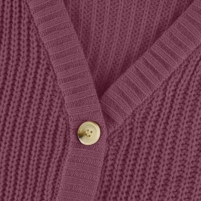 39bc femminile femminile a maglia aperta con maglione anteriore a manica lunga abbottonate cortometri sciolti