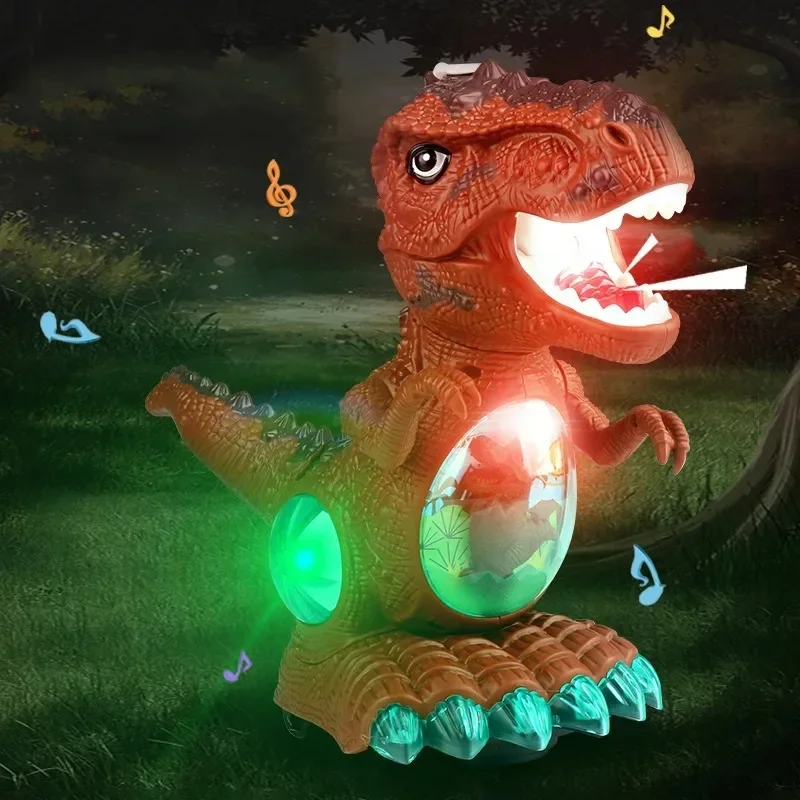 電動スプレー恐竜のおもちゃ子供音楽ライト学習クロール早期教育おもちゃ移動任意の方向子供の誕生日プレゼント