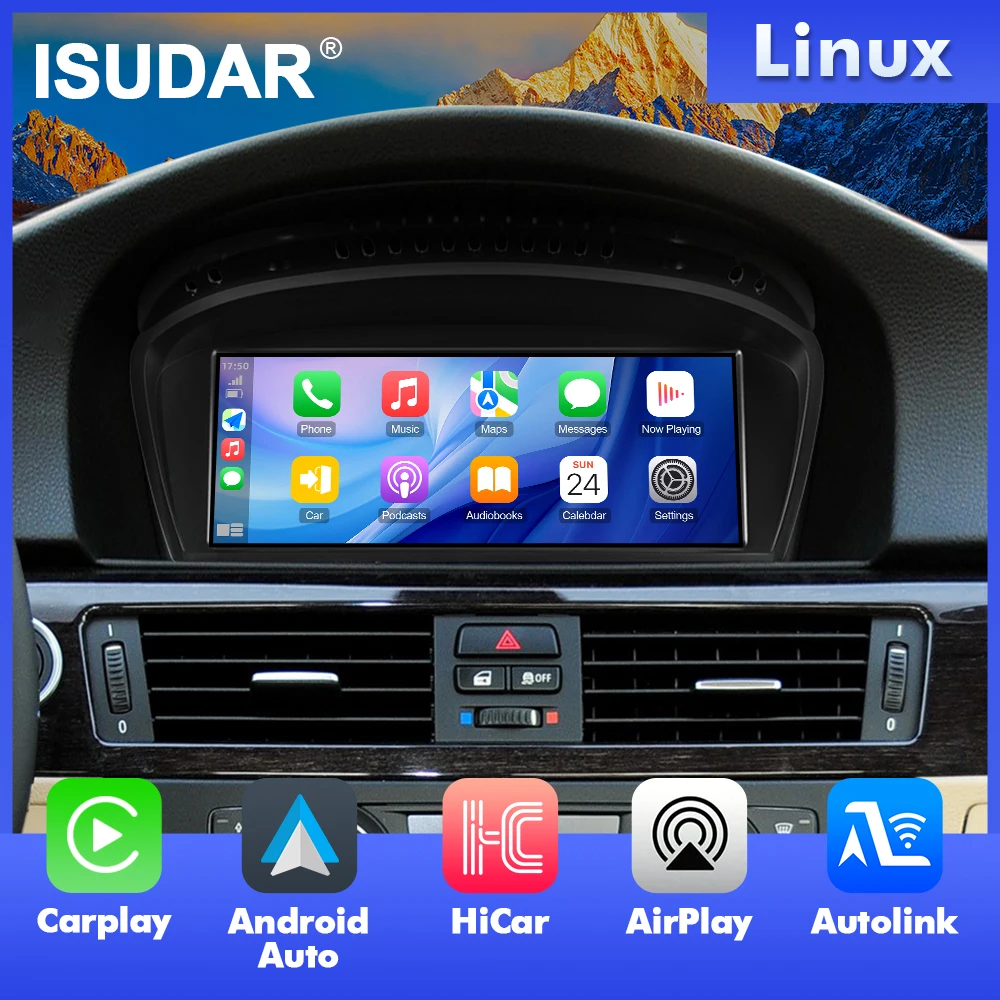 

Linux system Car Radio for BMW 5 Series E60 E61 E63 E64 E90 E91 E92 E93 CCC CIC NBT EVO Multimedia CarPlay GPS Navigation Hi car