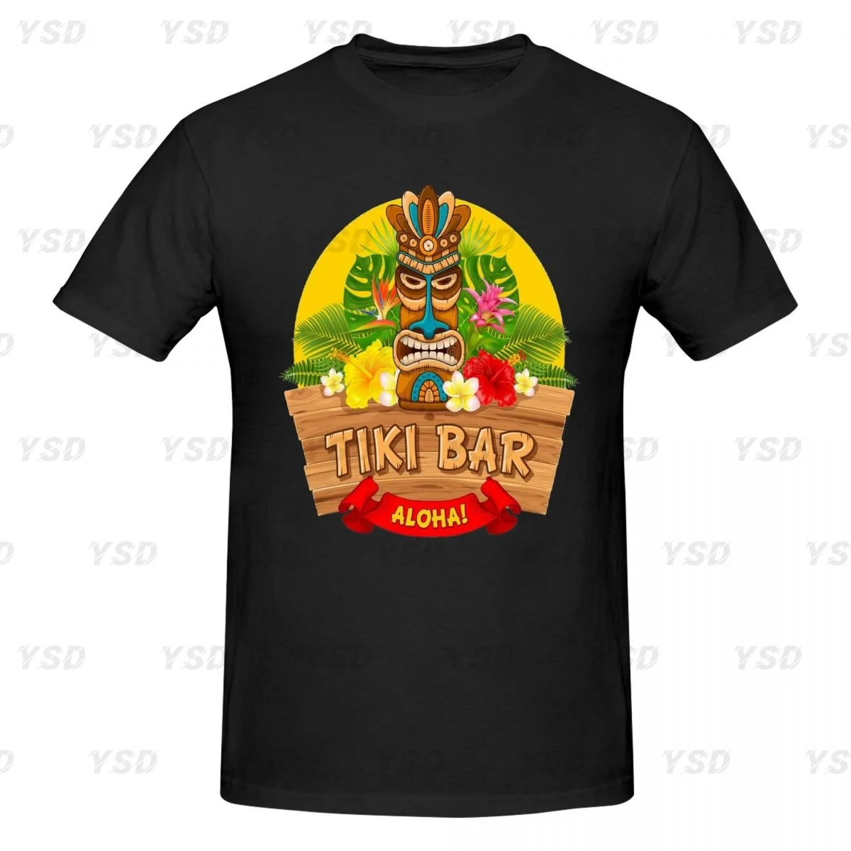 Trader Sam Tiki Bar Trader Sams Men's tight fitting sports T-shirt,cosy, Oversized print Tee shirt