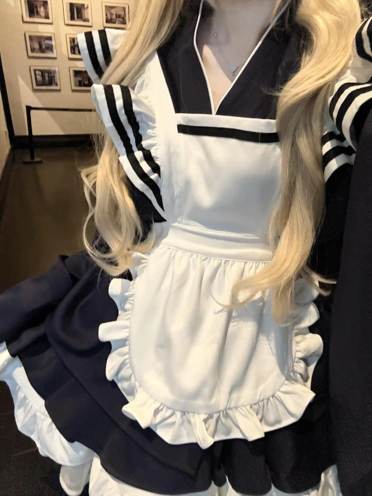 

Весенние японские кавайные элегантные милые костюмы в стиле Лолиты, женские костюмы Y2k в консервативном стиле с кружевным дизайном, женские шикарные наряды принцессы с бантом