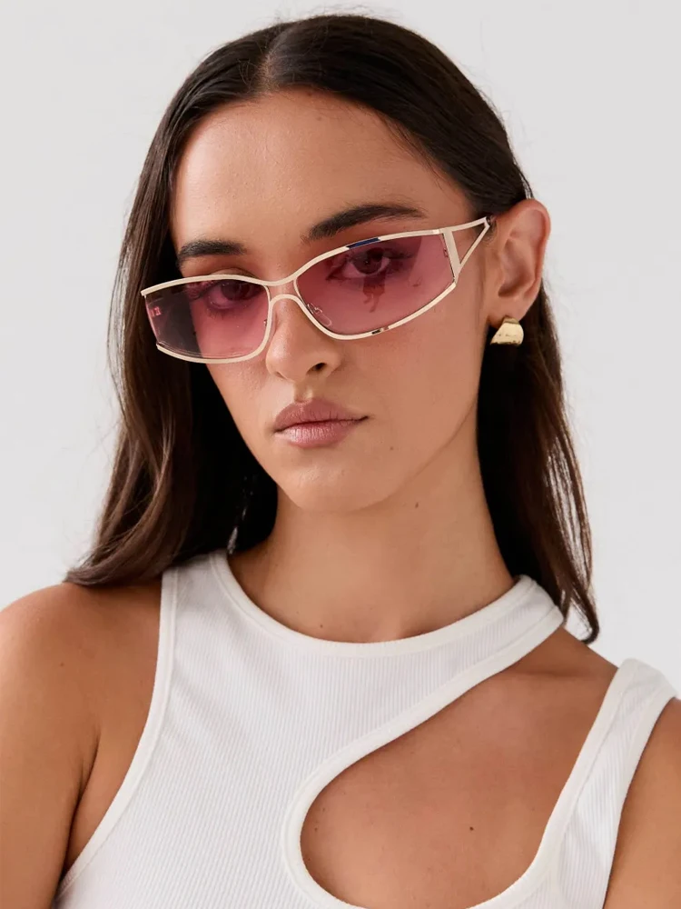 

Y2k Sunglasses Women Men Oversized Brand Designer Gradient Goggle Sun Glasses Steampunk Glasses Shades Eyewear Mirror Eyeglasses