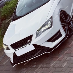 3PCS Gloss Black Front Bumper Lip Spoiler Splitter Diffuser Retrofit For Car Seat Leon MK3 MK3.5 FR S/S S/C S/T Cupra 2013-2020