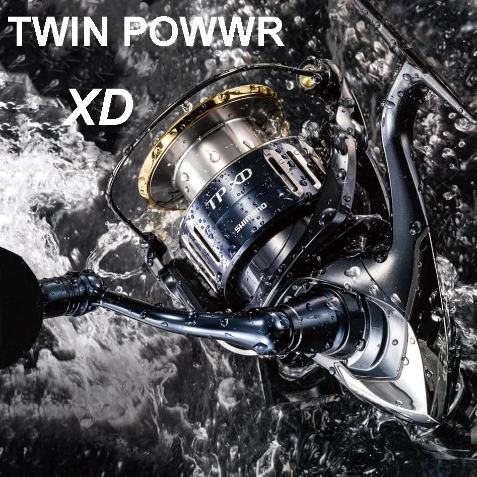 

SHIMANO-TWIN POWER Spinning Fishing Reel, X Protect, Waterproof, XD C3000HG, C3000XG, 4000XG, C5000XG, 2017 Original