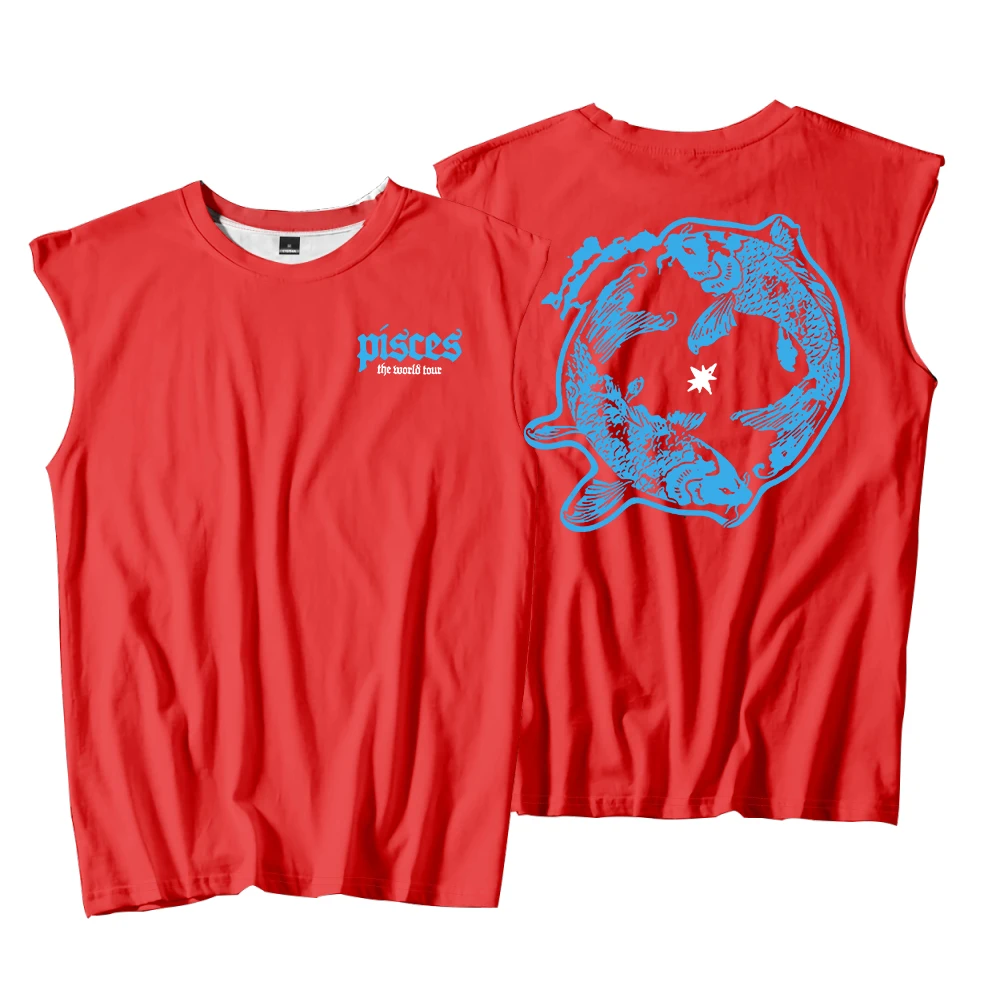 

James Arthur Pisces Tank Tops 2026 World Tour Unisex Sleeveless Vest Women Men Outdoor Streetwear Tops