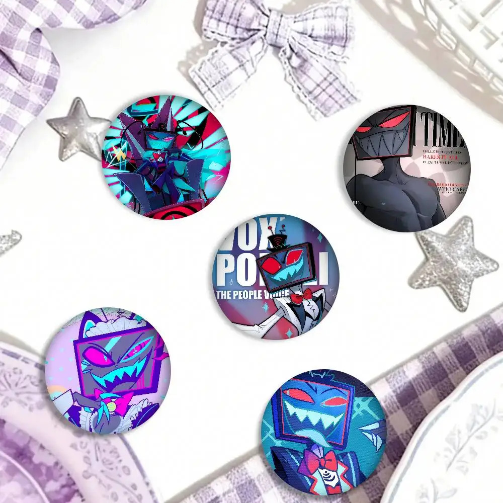 Pins de la Serie Cute, Divertidos Insignias, Broches de Animales de Dibujos Animados Interesantes, Accesorio de Regalo para Mochilas y Ropa, Anime H-Helluva Boss Vox