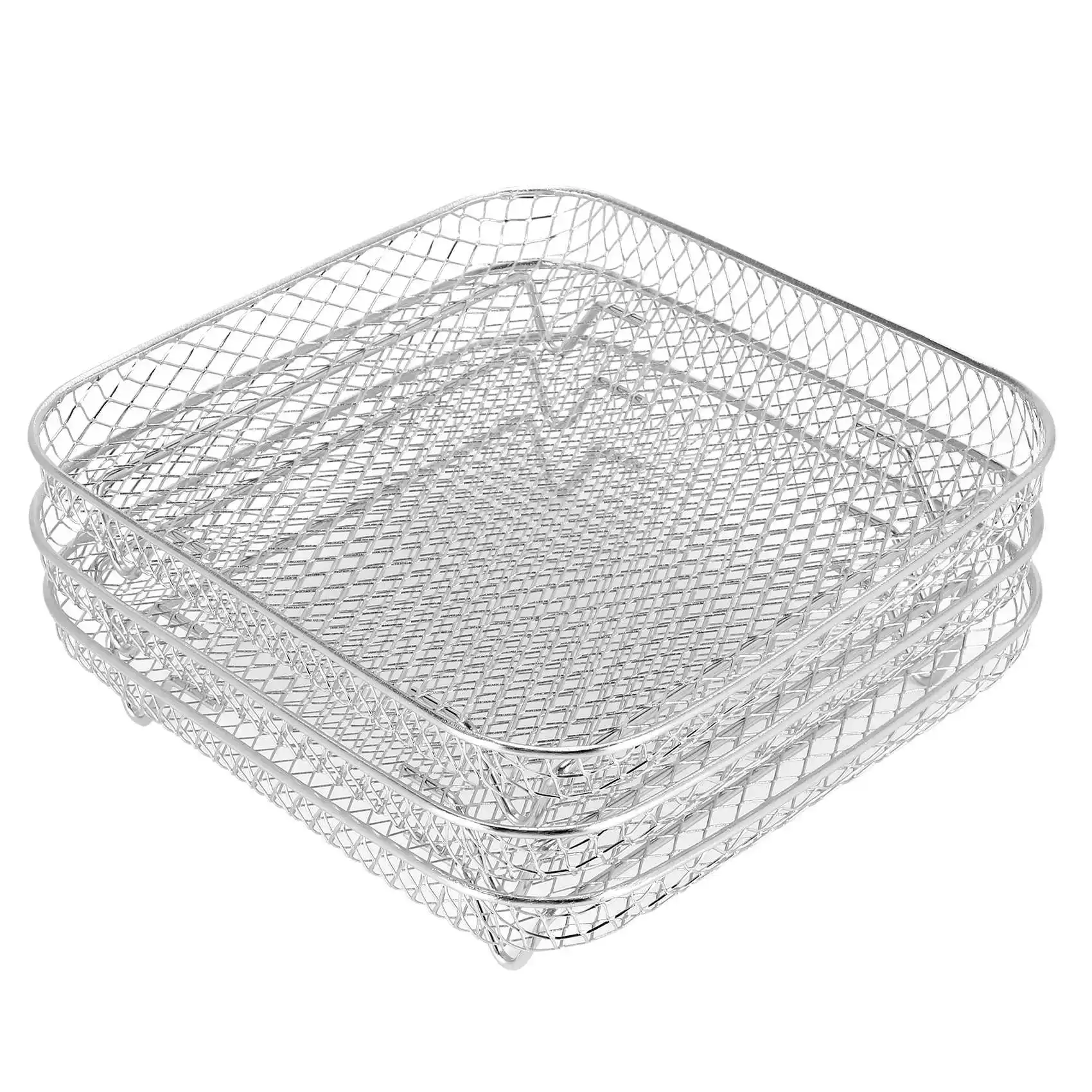[B25B!】 8 Inch Air Fryer Rack For Instant Vortex Air Fryer,For ,For COSORI Air Fryer,Square Three Stackable Dehydrator Ra