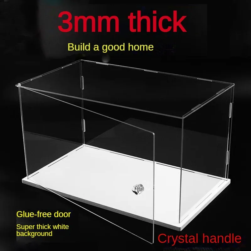 Acrylic Display Case with Door Collectibles Assemble Showcase Display Action Figures Toys Storage Organizing  Model Toy Show Box