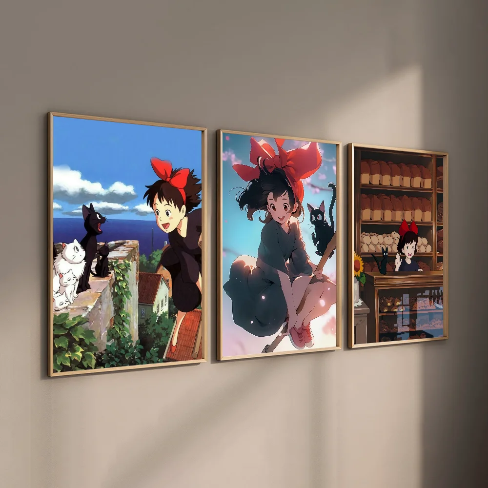 K-Kikis D-Delivery S-Service Anime Movie Poster HD art sticky wall waterproof home living room bar decoration