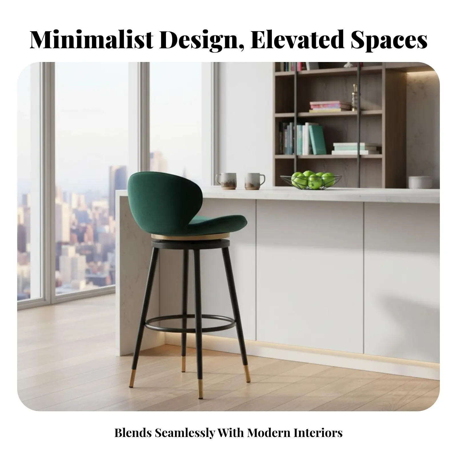 

Регулируемый круглый табурет с низкой спинкой, вращающийся на 360 градусов, барный стул, современный дизайн, нескользящее основание, для взрослых, для барной стойки