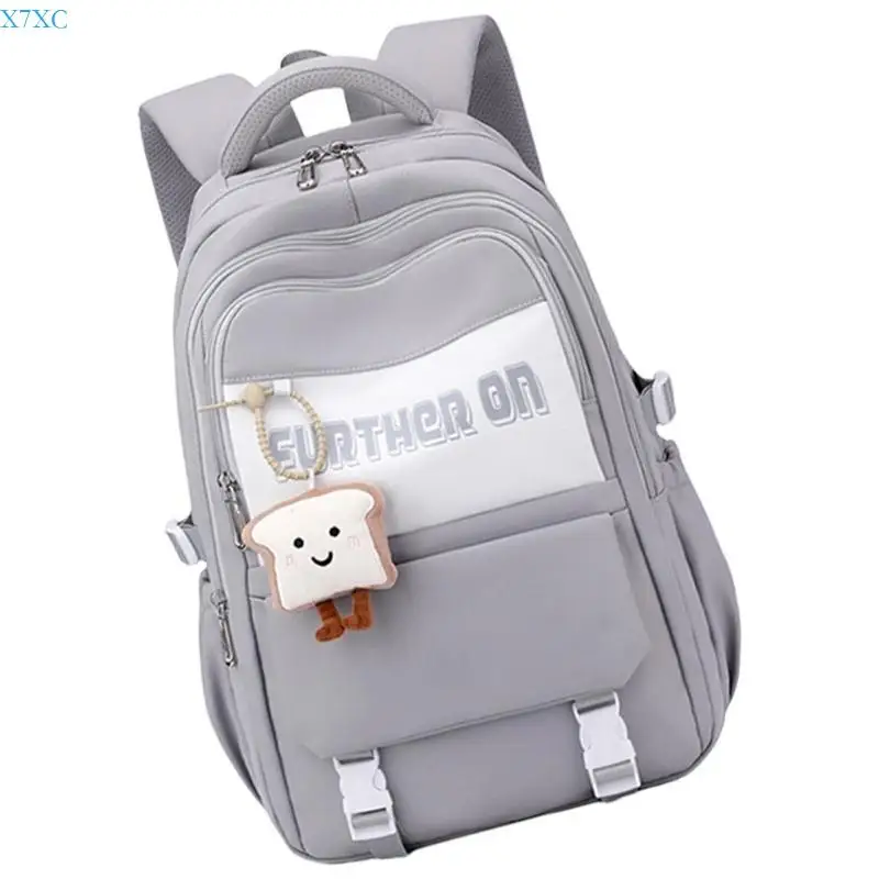 X7XC Casual Teen School Bag Backpack Nylon Daypack for Boys Girls Spacious Rucksack